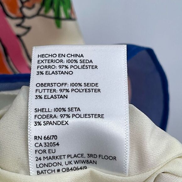 Colette Dinnigan Multicolor Tied Shoulder Acionna Silk Mini Dress Size 2 - Picture 6 of 11